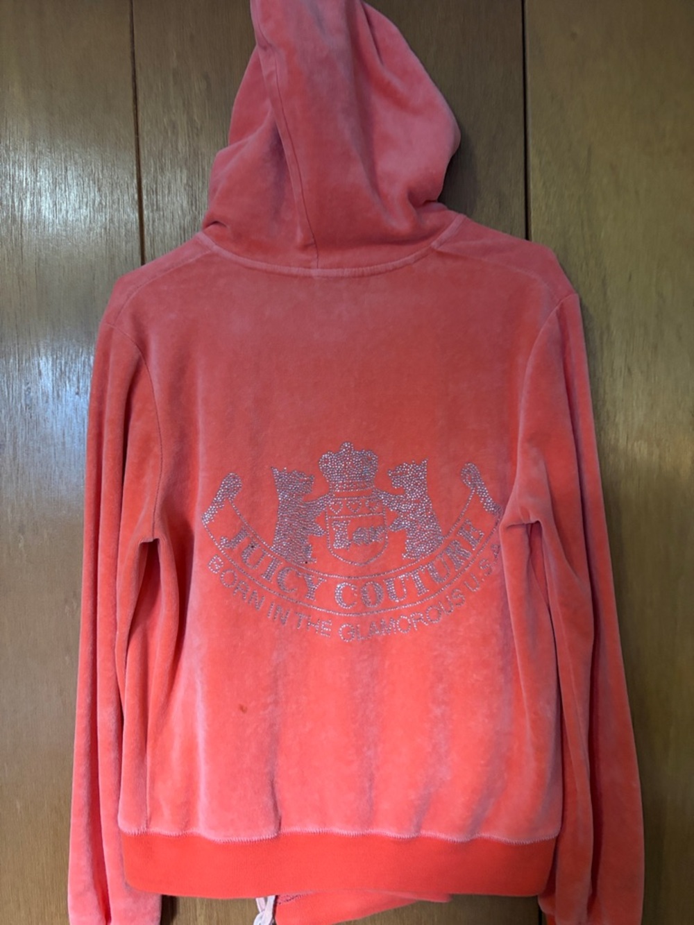 Vintage Juicy Couture Plush Orange Velour Tracksuit